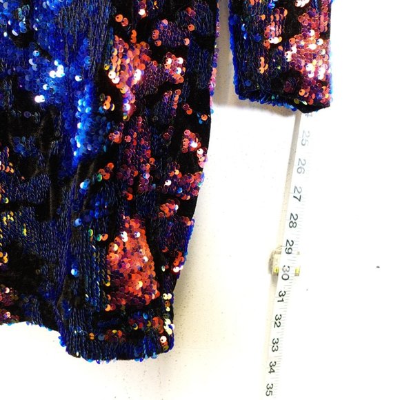 Vera‎ Lucy Dress XS Mini Bodycon Sequin Allover Colorful Sparkle Party Copper - Picture 6 of 10